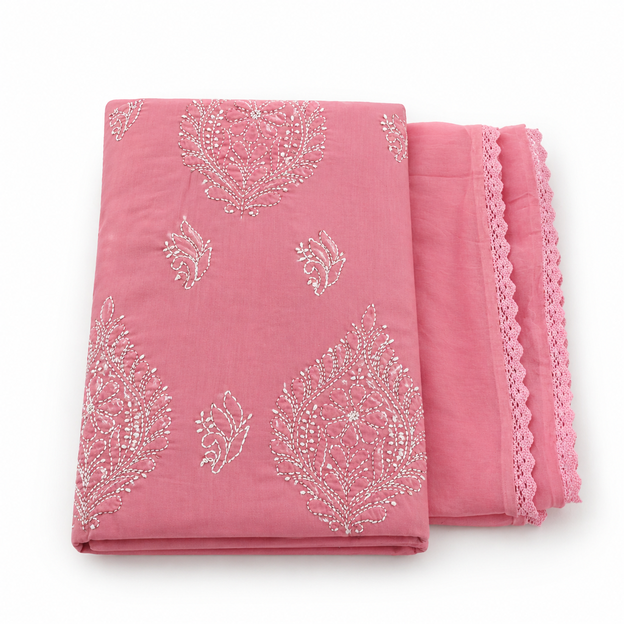 Unstitched Dusty Rose Pink Suit Fabric - Cotton
